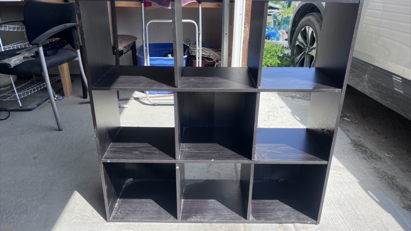 Dark Brown 9-Cube Storage Shelf - photo 4