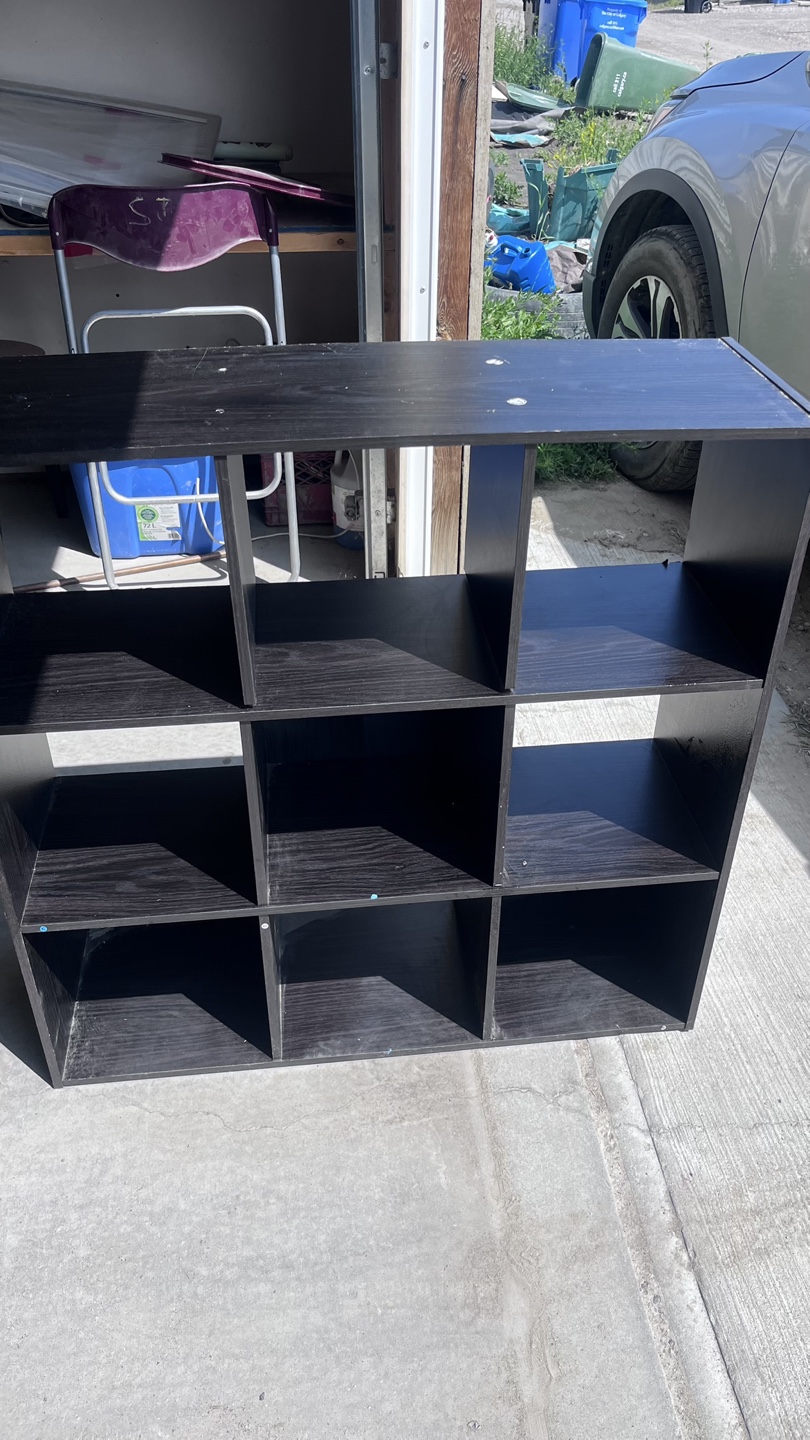 Dark Brown 9-Cube Storage Shelf - photo 2