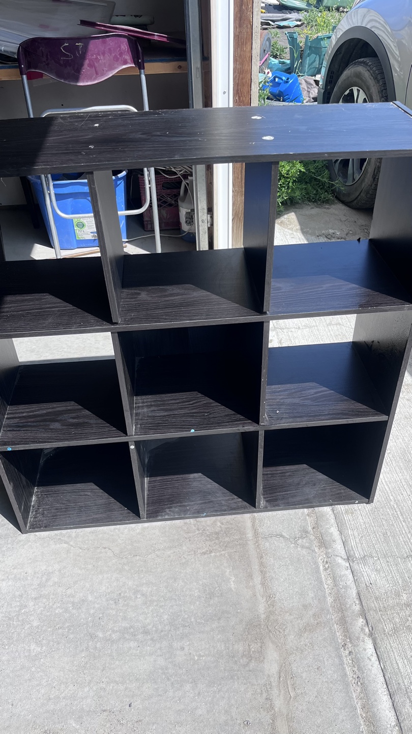 Dark Brown 9-Cube Storage Shelf