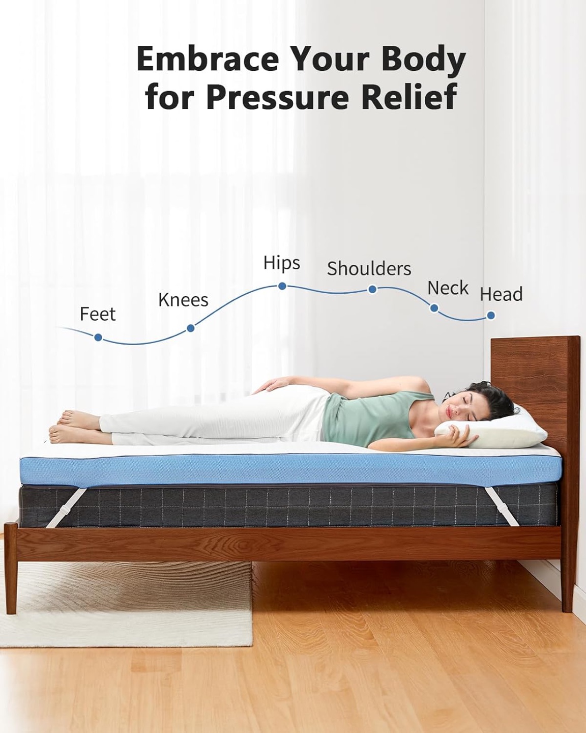 3 Inch Cooling Gel Memory Foam Twin Size Mattress Topper - photo 3