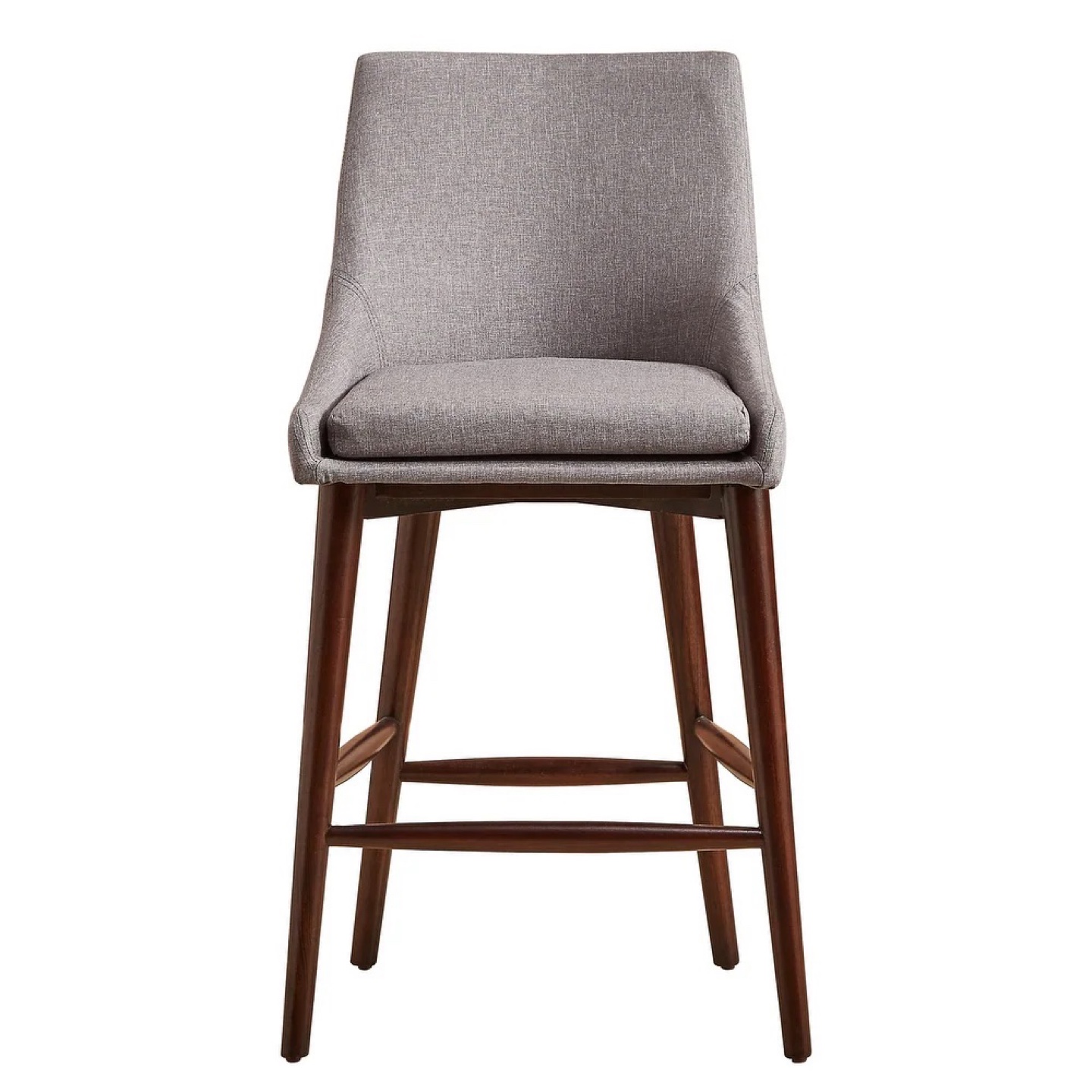 Set of 2 Gray Fabric Bar Stools - photo 4