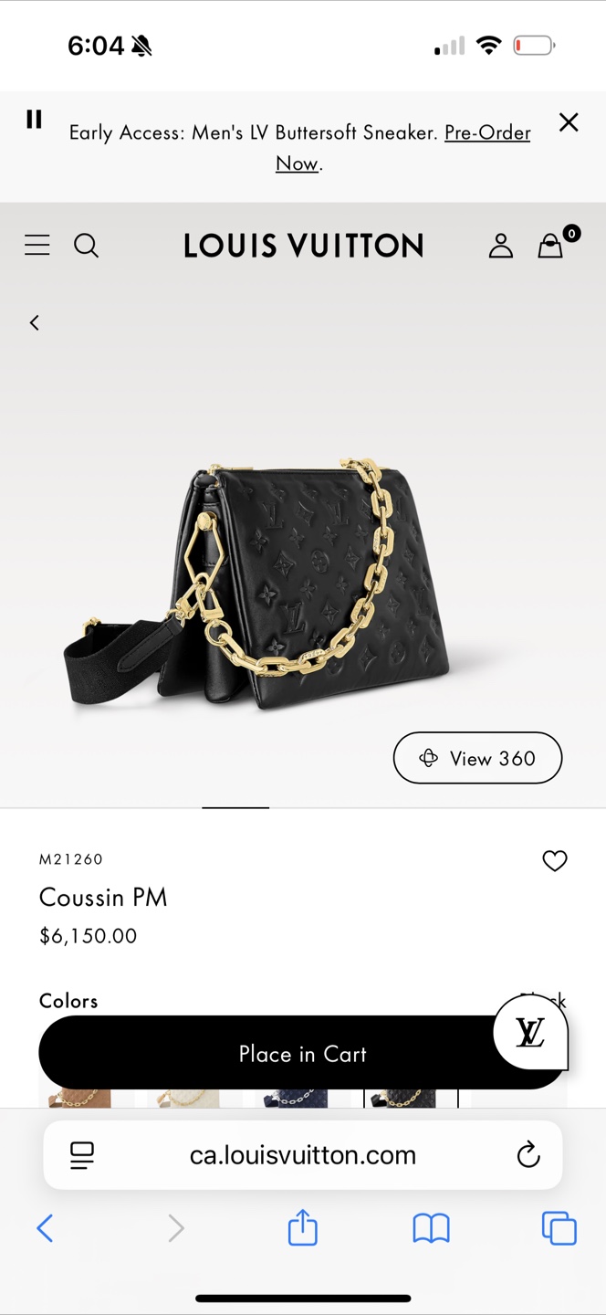 Louis Vuitton Coussin PM Black- purse