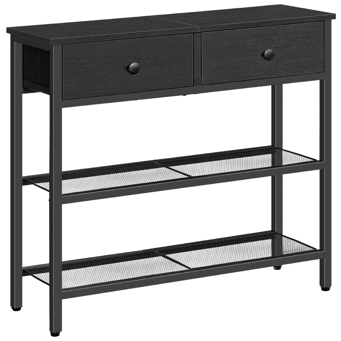 HOOBRO Narrow Console Table with 2 Fabric Drawers