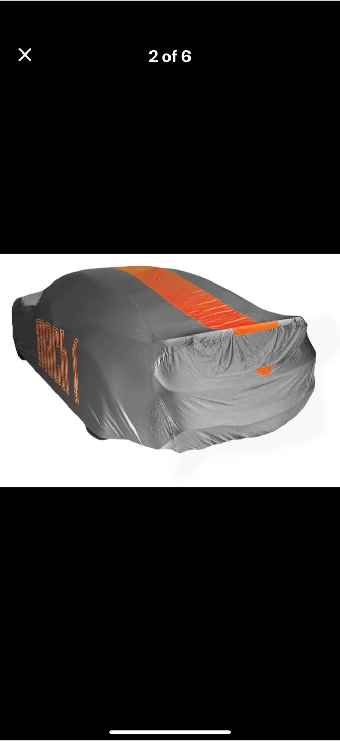 Ford Mustang Mach 1 Car Cover - Grey & Orange image indicator(2)