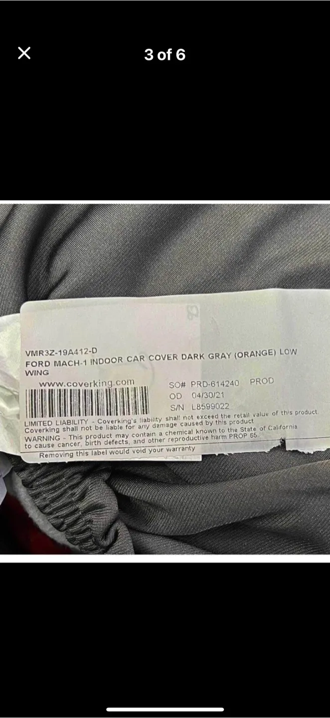 Ford Mustang Mach 1 Car Cover - Grey & Orange image indicator(3)