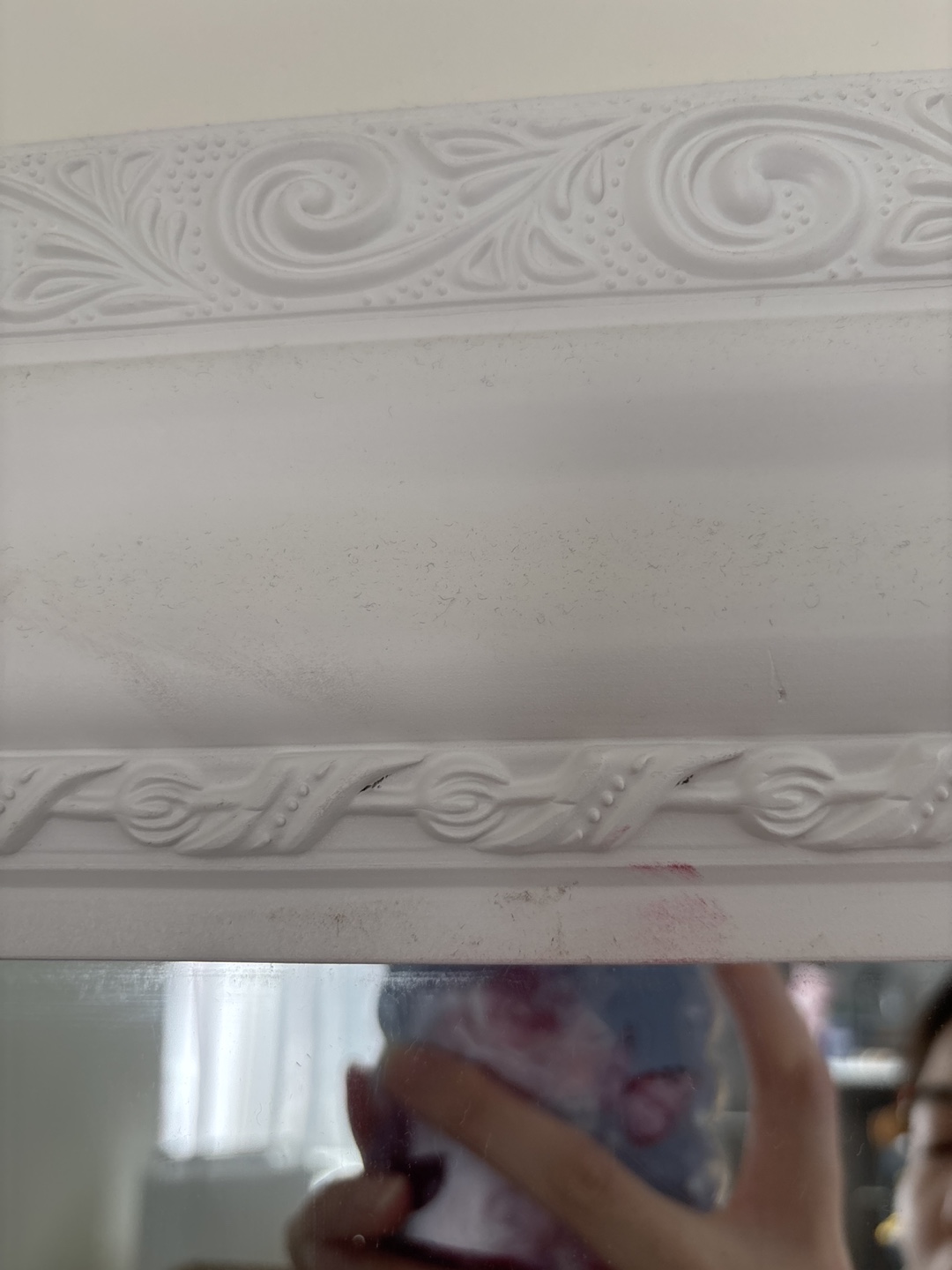 White Framed Mirror - photo 2