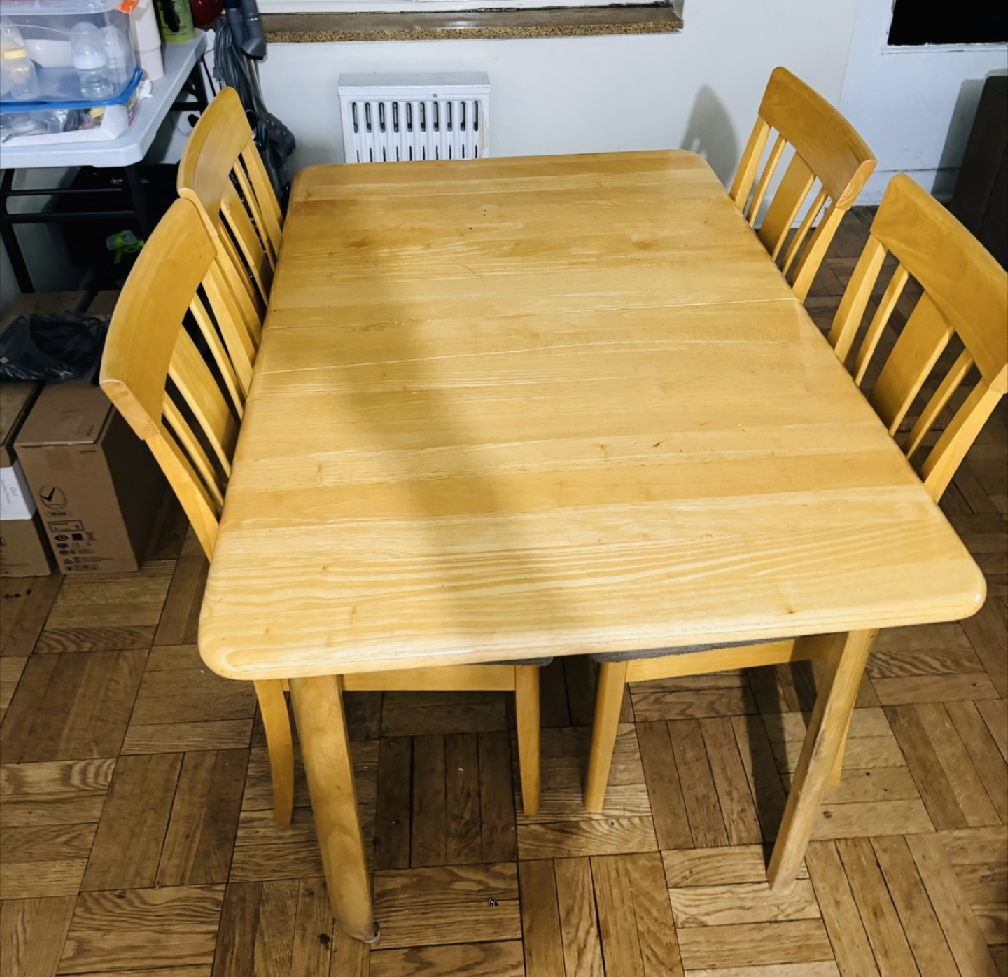 Wooden Dining Table with 4 Chairs - photo 4