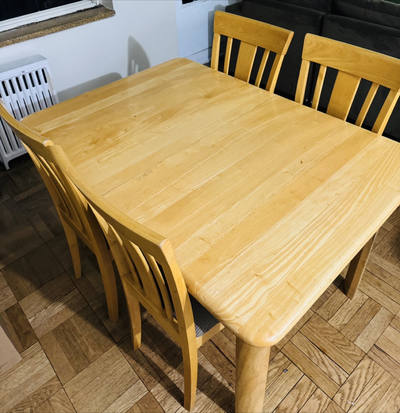 Wooden Dining Table with 4 Chairs - photo 2