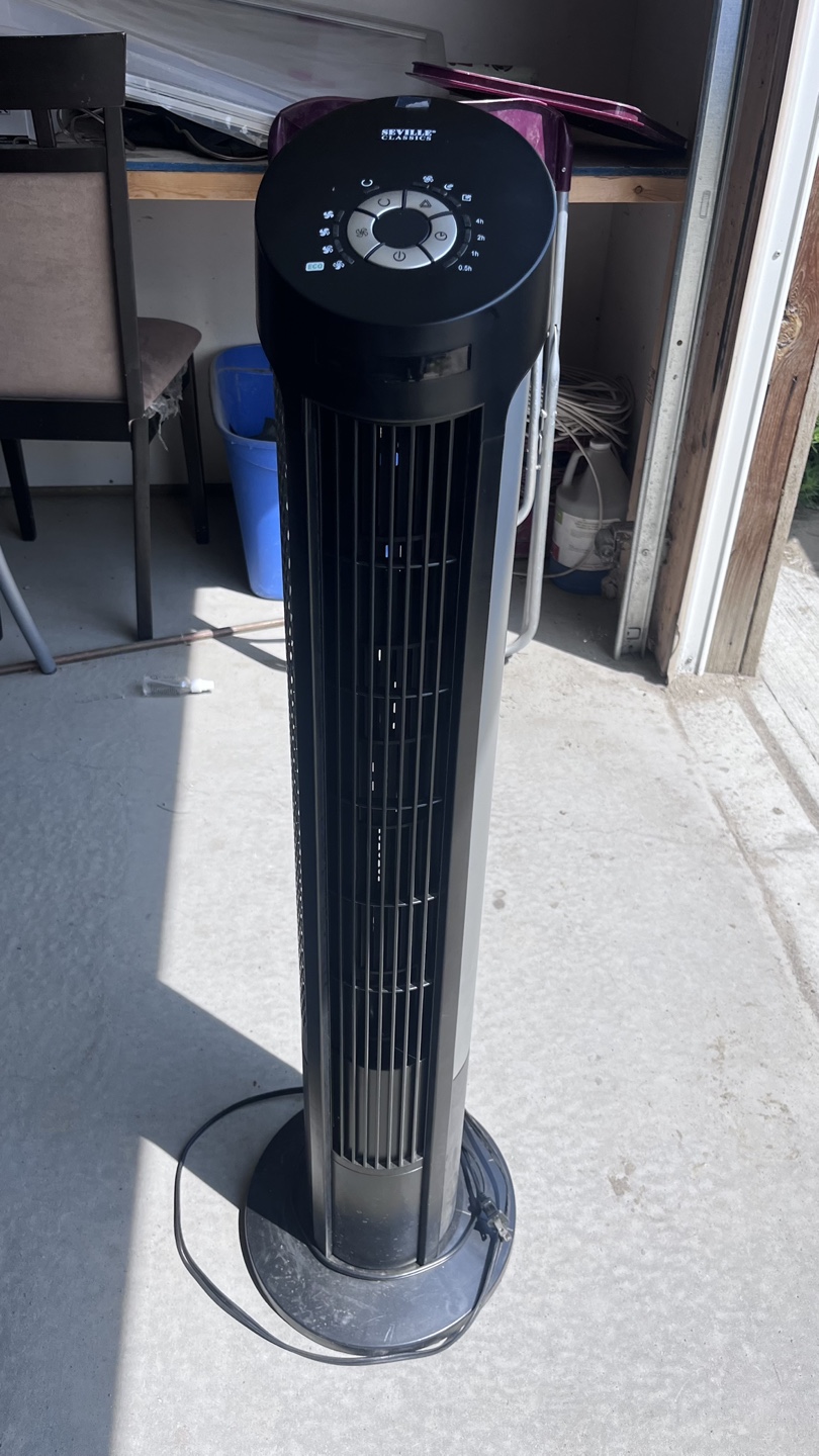 Seville Classics Tower Fan - Black - photo 3