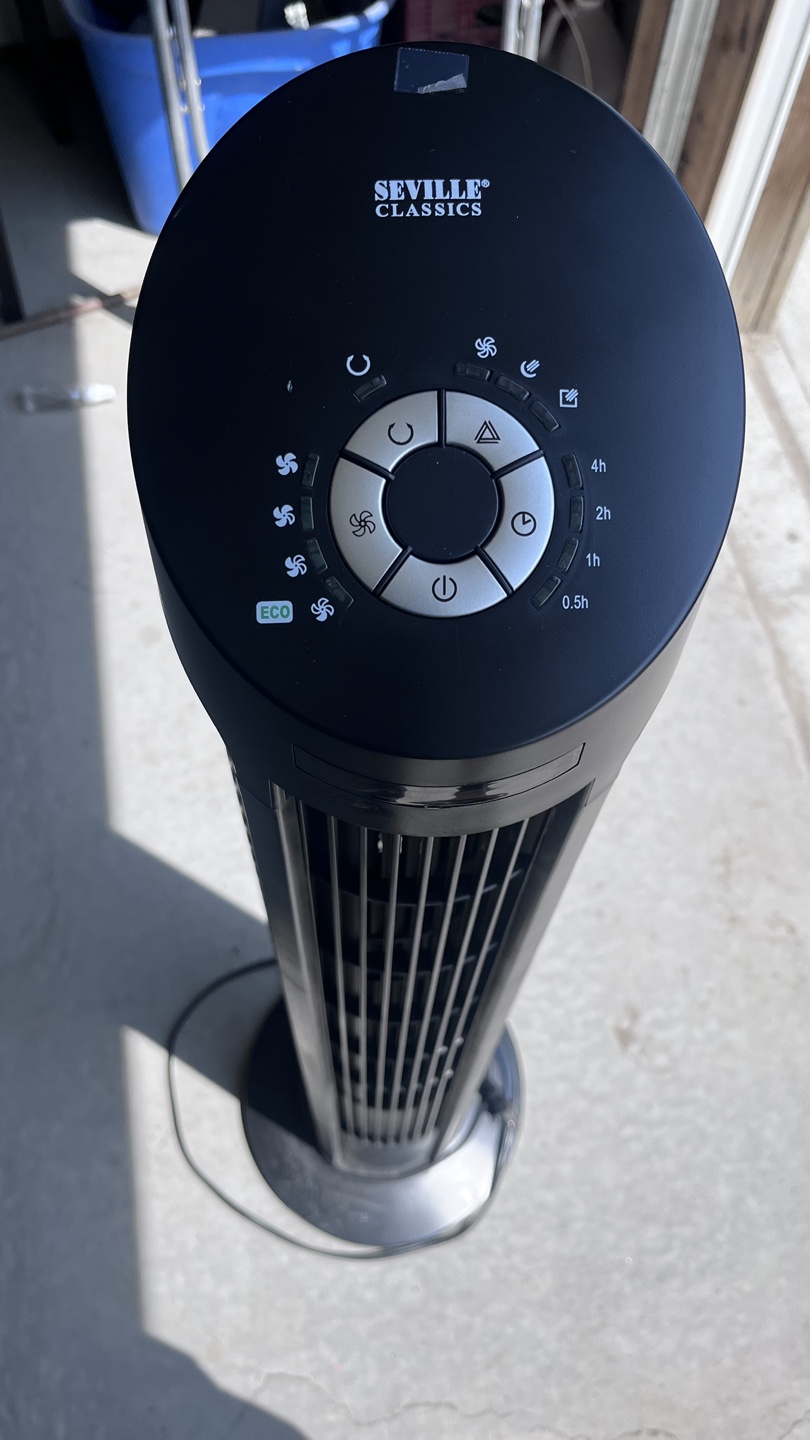 Seville Classics Tower Fan - Black - photo 2