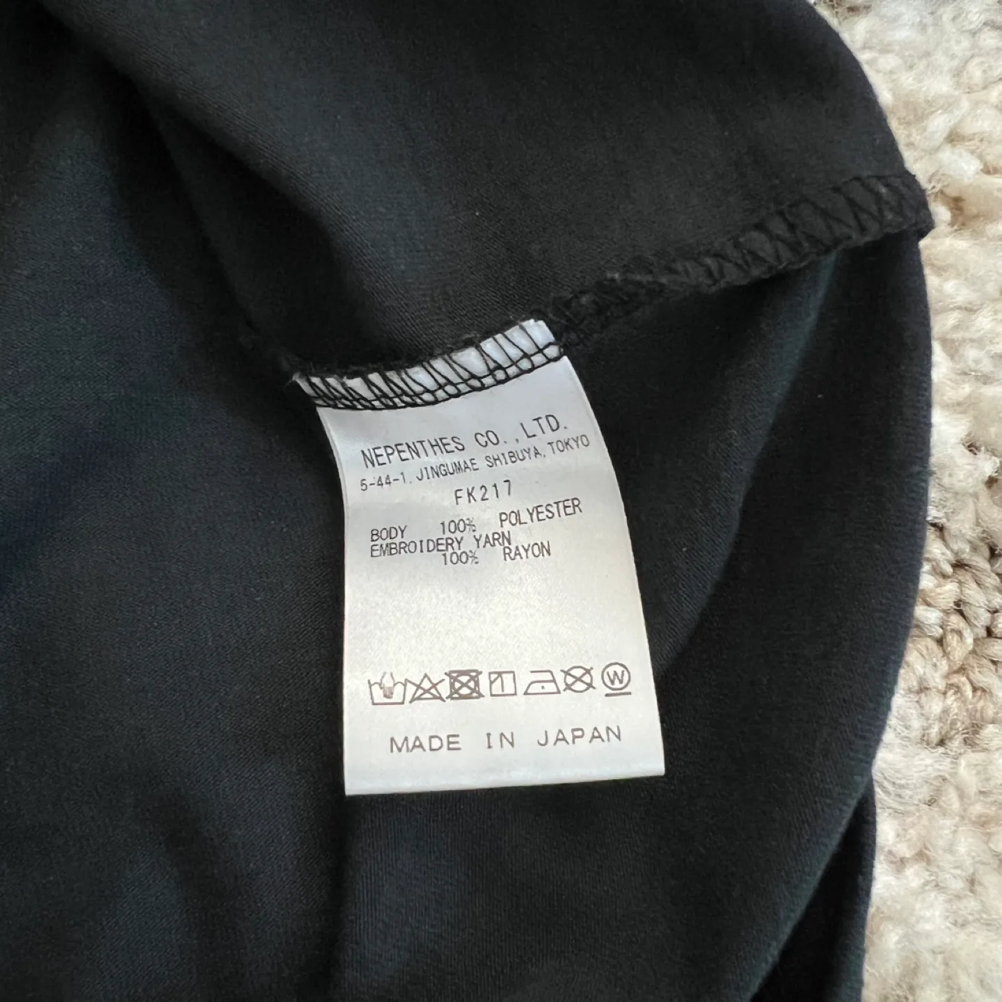 Needles Black Mock Neck T shirt image indicator(5)