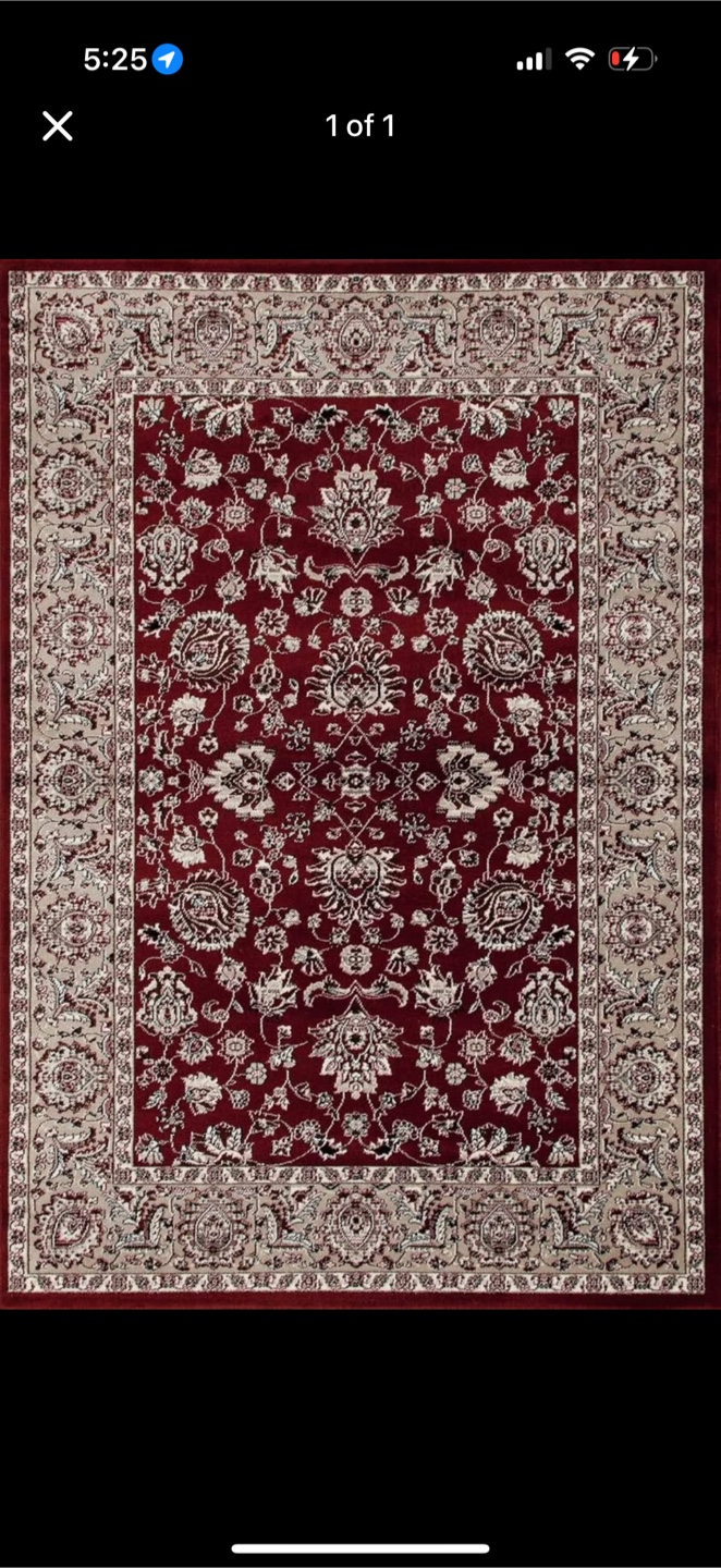 Arabella Collection Red Floral Area Rug 7’11x11 feet