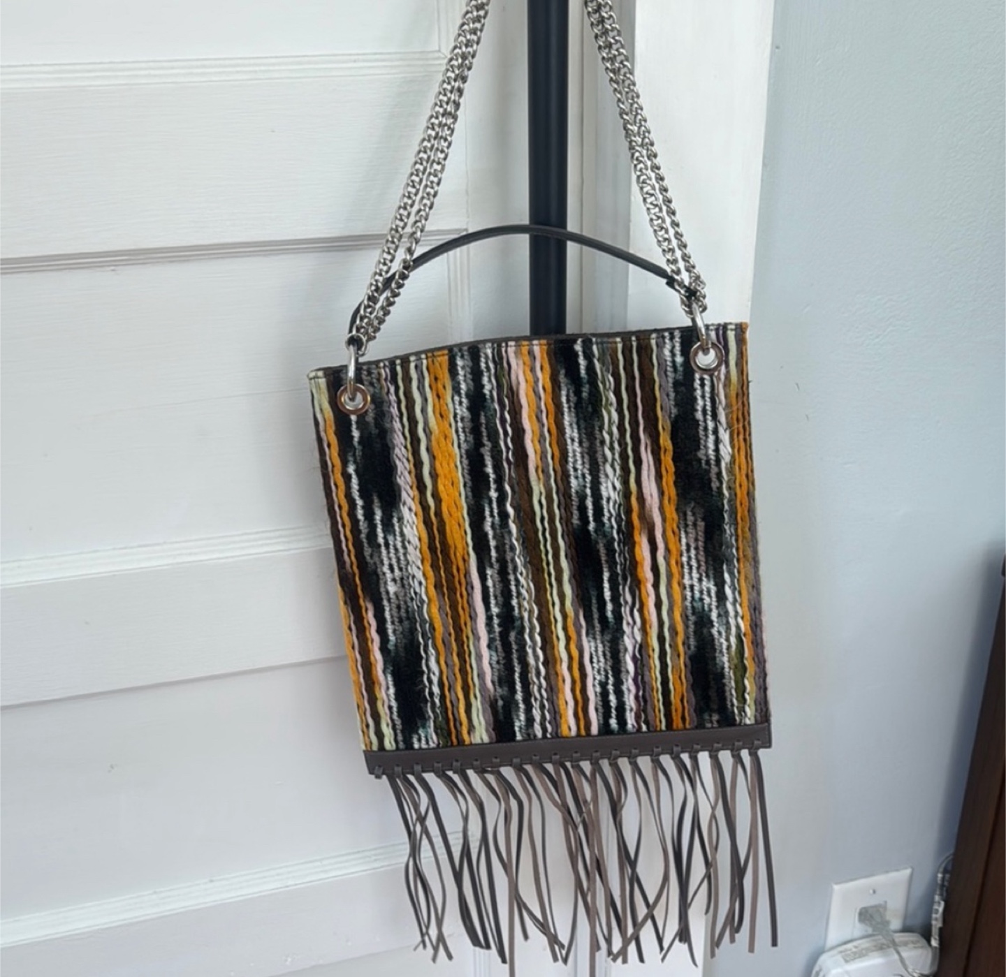 L'intervalle Striped Fringe Tote Bag