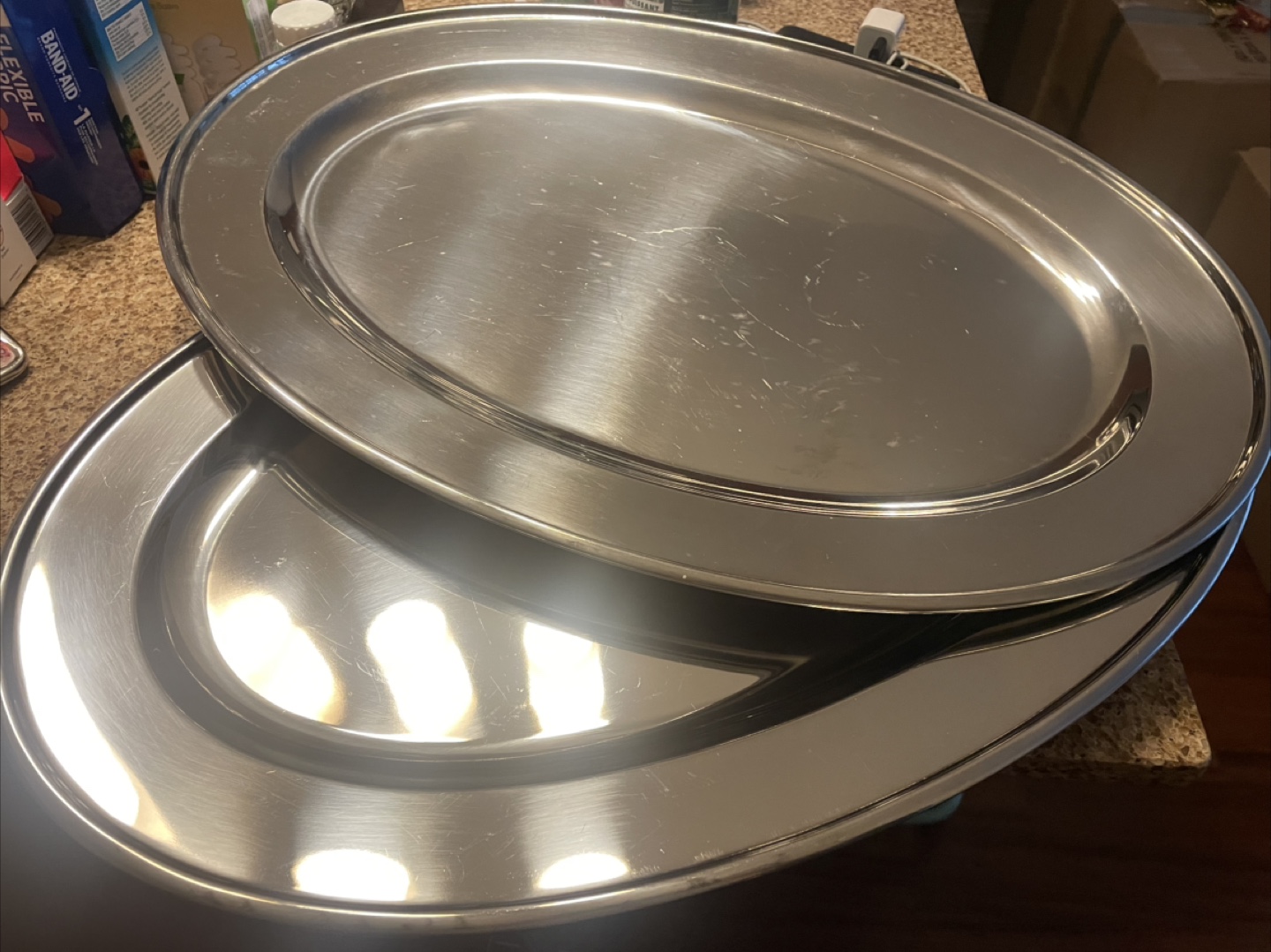 MOVING SALE- Two Silver Serving Platters
