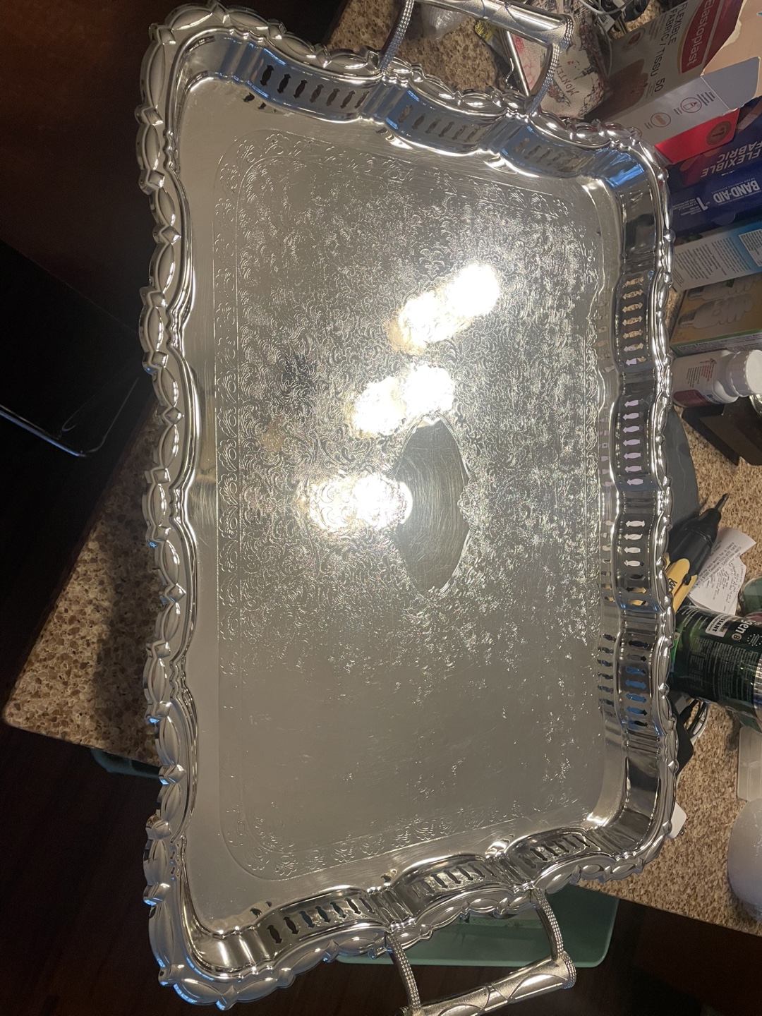 MOVING SALE- Silver Plated Serving Tray