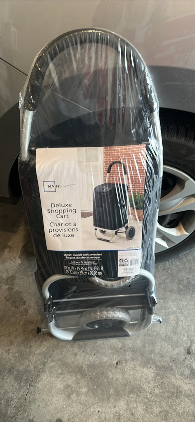 Mainstays Deluxe Shopping Cart - New in Package! - photo 2