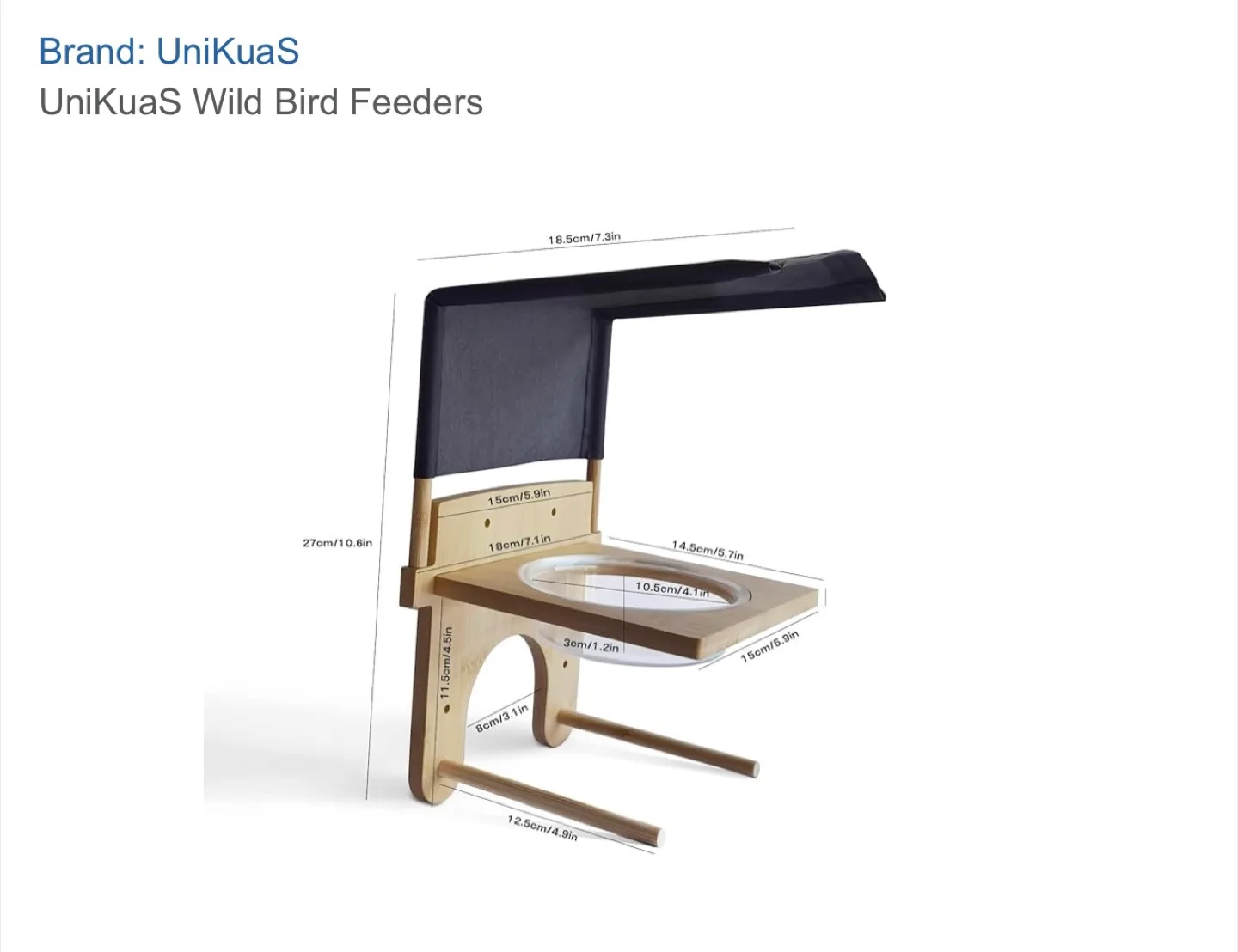 UNIKUAS Bamboo Bird Feeder - New in Box! image indicator(2)