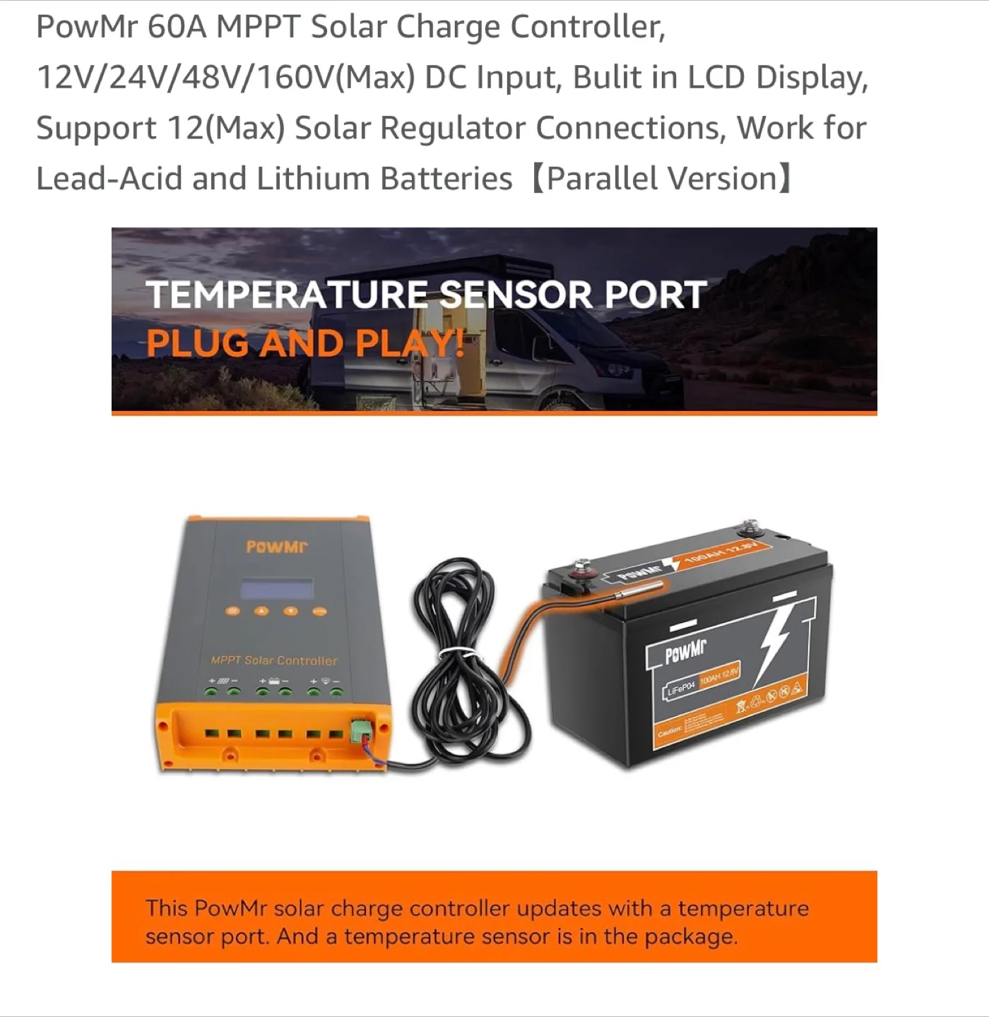 PowMr MPPT Solar Charge Controller thumbnail
