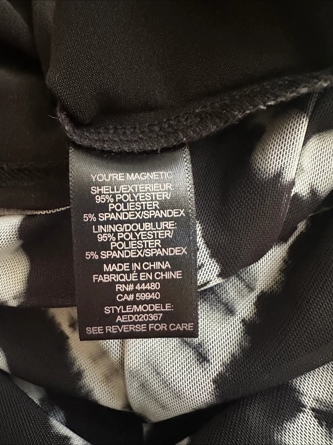 AFRM Black & White Tie-Dye Mesh Dress Adjustable Strap Sz Small image indicator(6)