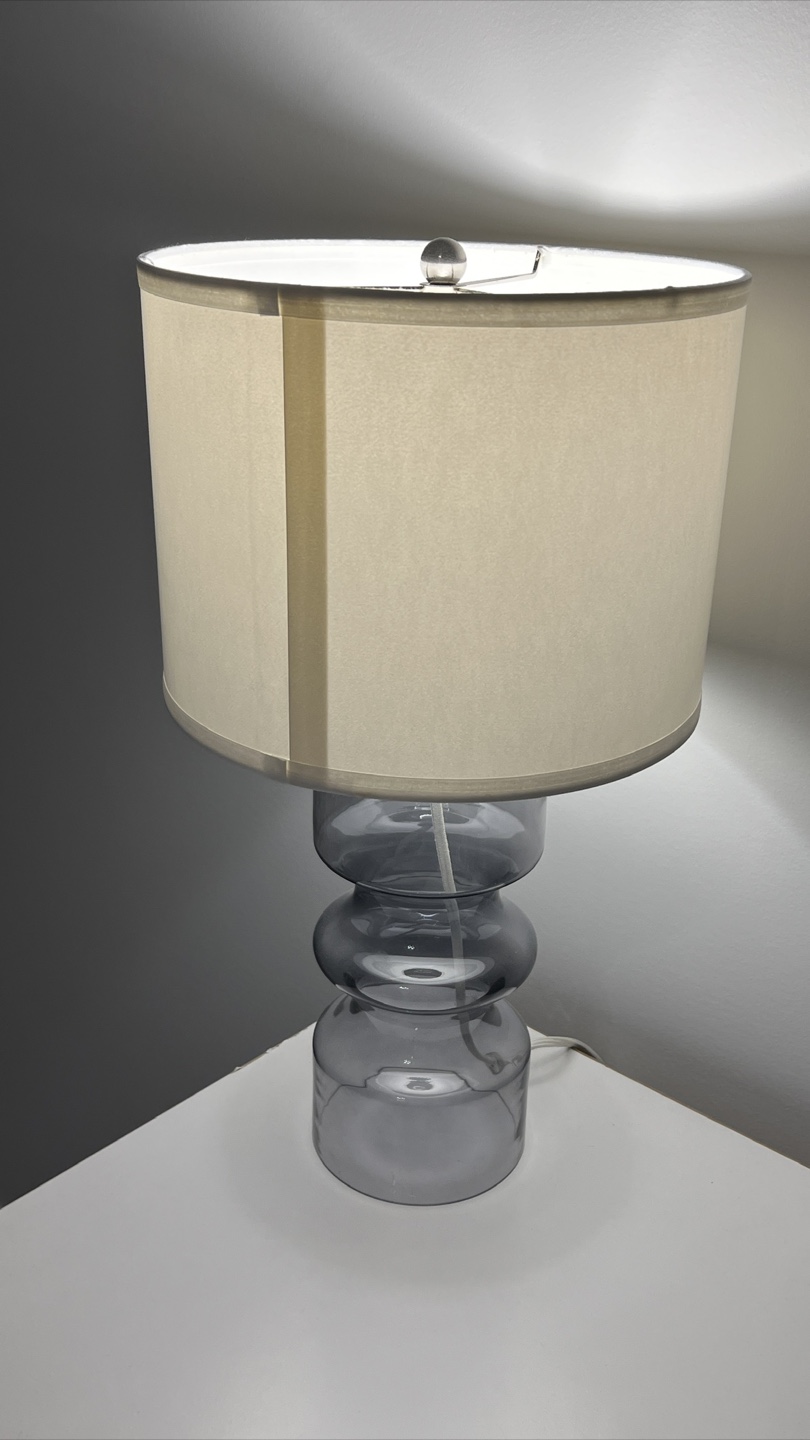 Grey Glass Table Lamp - photo 2