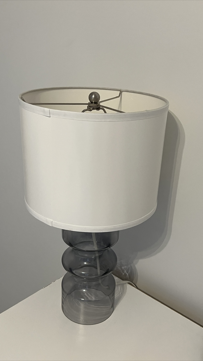 Grey Glass Table Lamp - photo 3