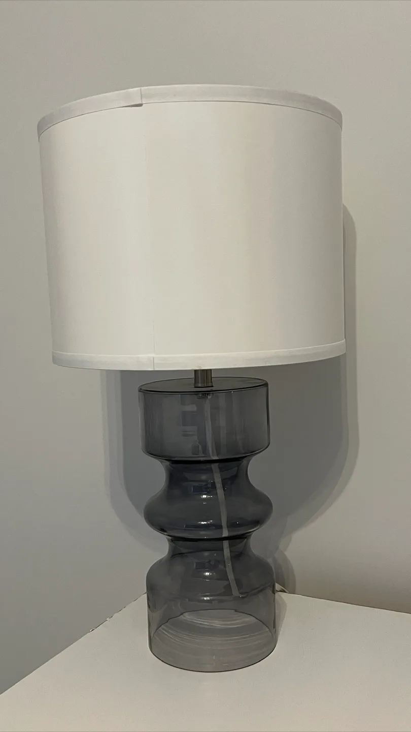 Grey Glass Table Lamp thumbnail