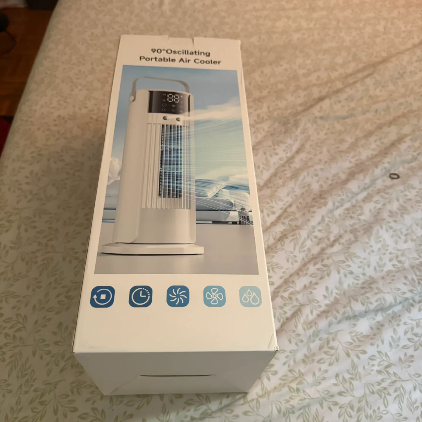 90° Oscillating Portable Air Cooler - New in Box! thumbnail