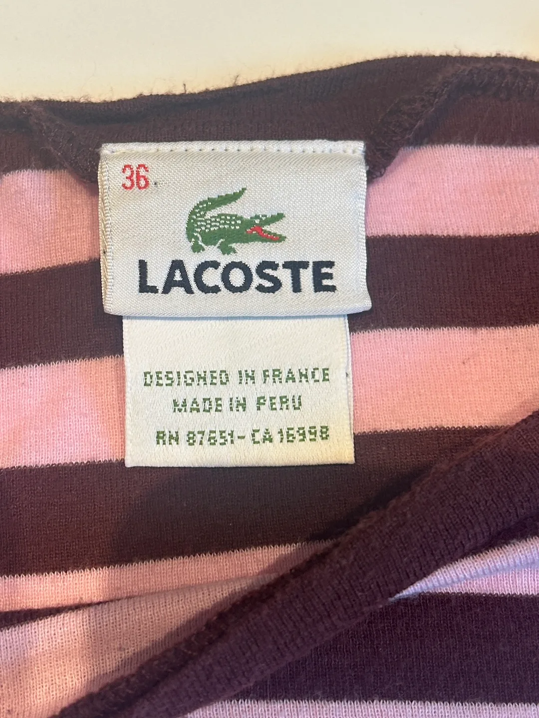 Lacoste Long-Sleeve Top - Size 36 (S) image indicator(3)