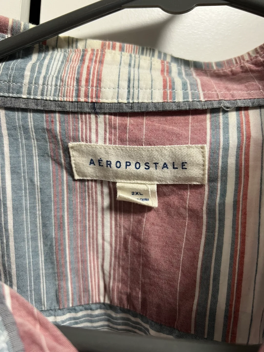 Aeropostale 2XL Striped Short Sleeve Shirt image indicator(2)