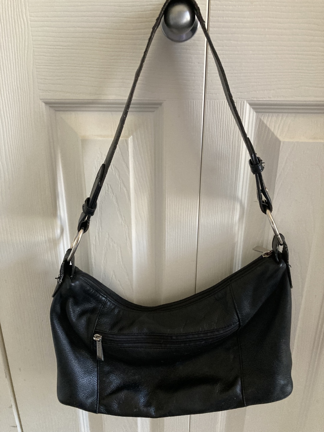 Black Leather Shoulder Bag