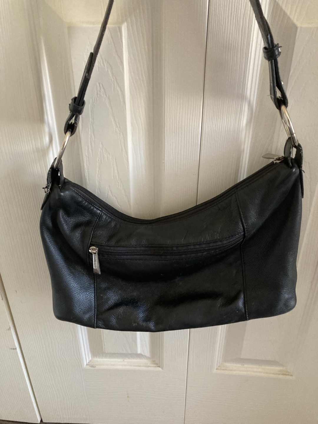 Black Leather Shoulder Bag - photo 2