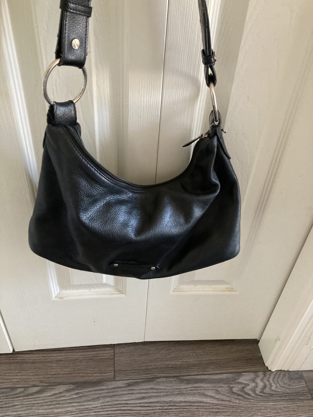 Black Leather Shoulder Bag - photo 3