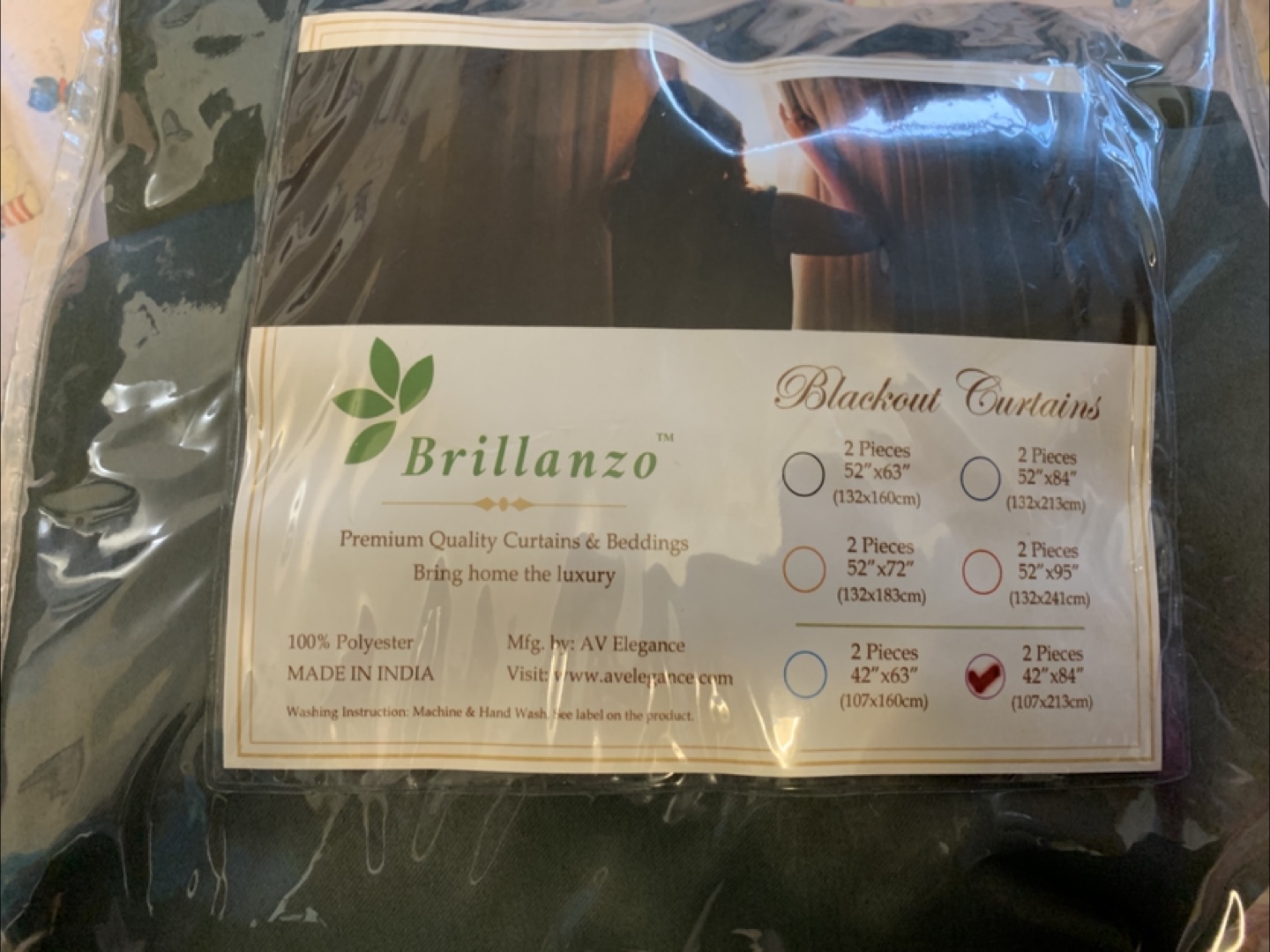 Brillanzo Blackout Curtains, 52"x63", 2 Panels - photo 2