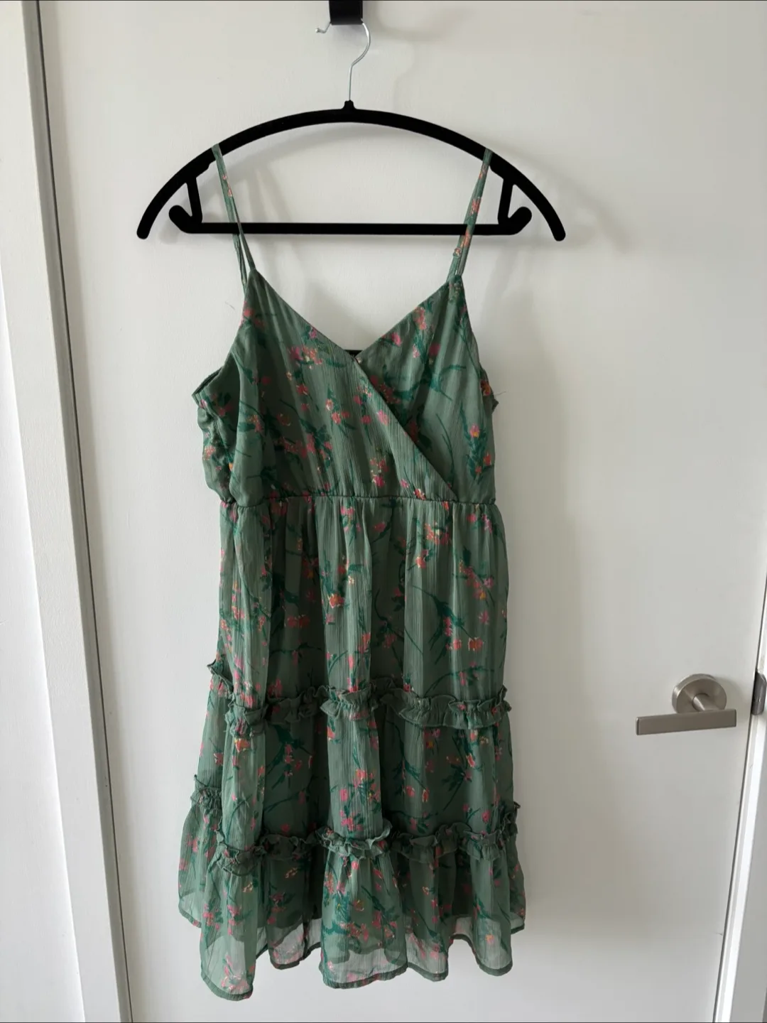 Vero Moda Green Floral Dress - Size S thumbnail