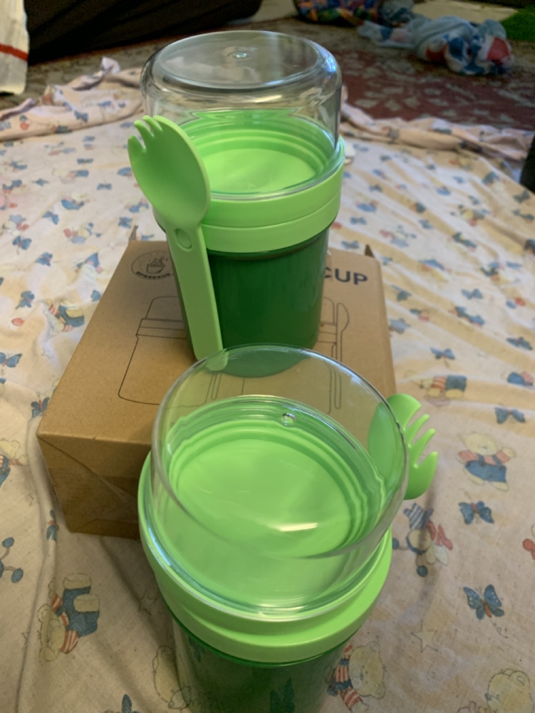 Green Yogurt Cup with Spoon 800ml + 900ml - photo 3