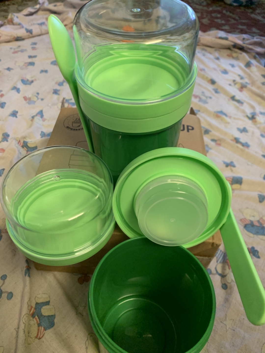 Green Yogurt Cup with Spoon 800ml + 900ml - photo 4
