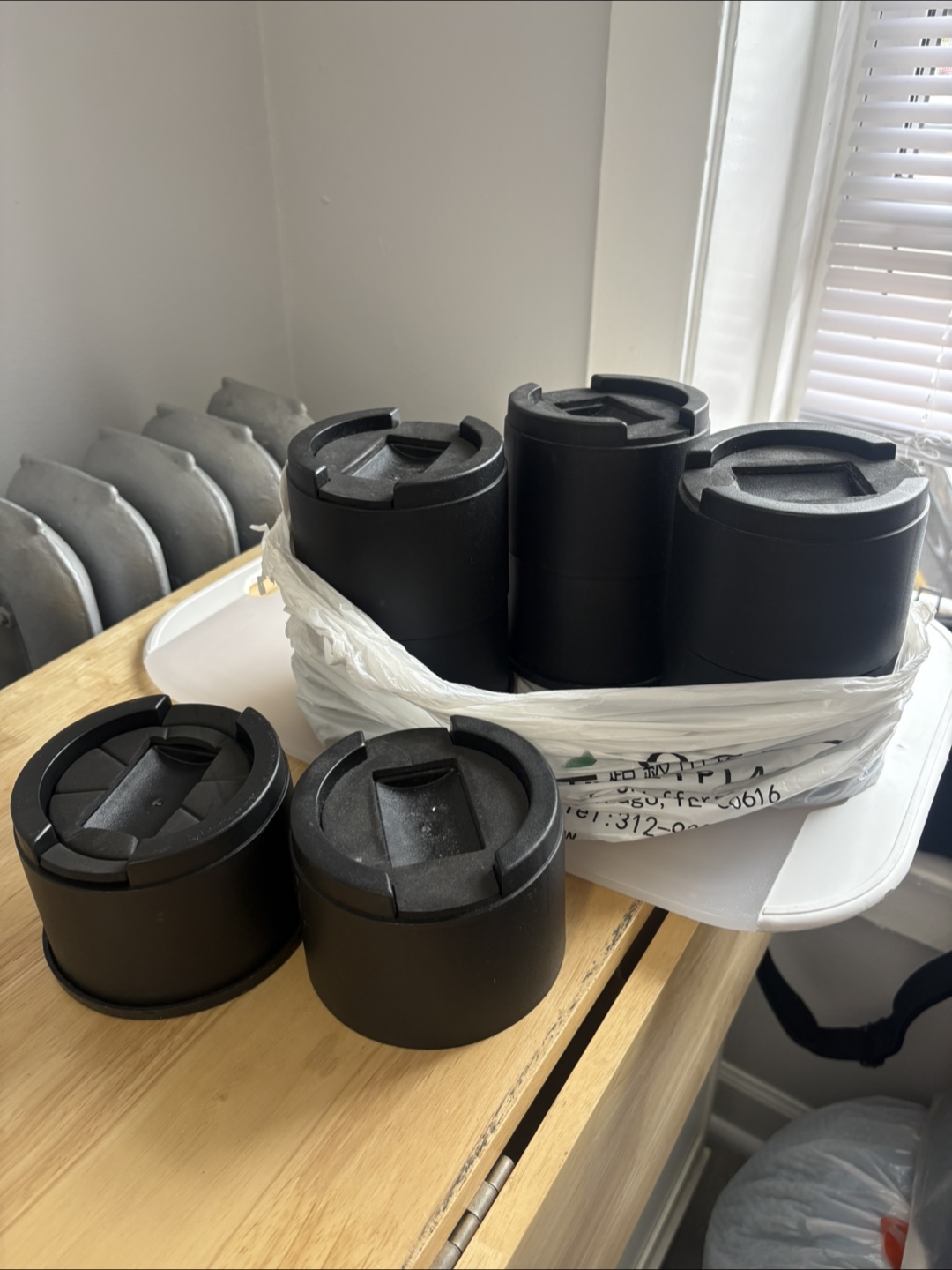 Black Furniture Risers (Set of 8)