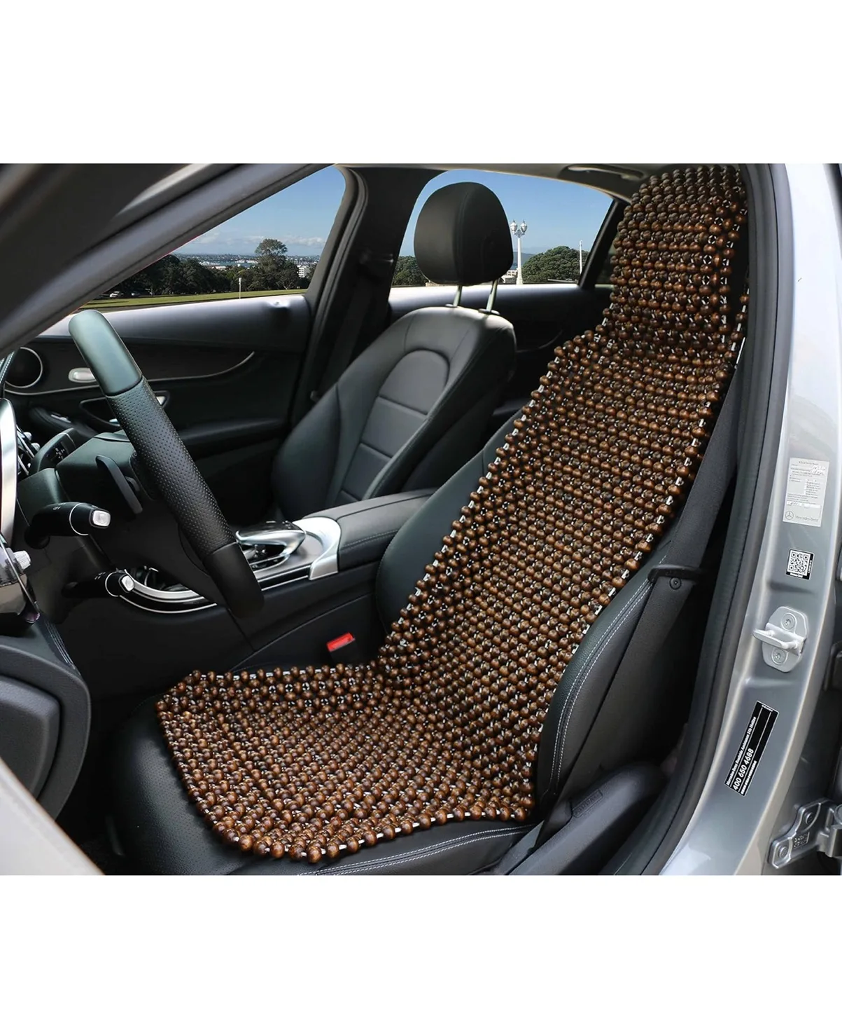 Wood Beaded Car Seat Cover - New thumbnail