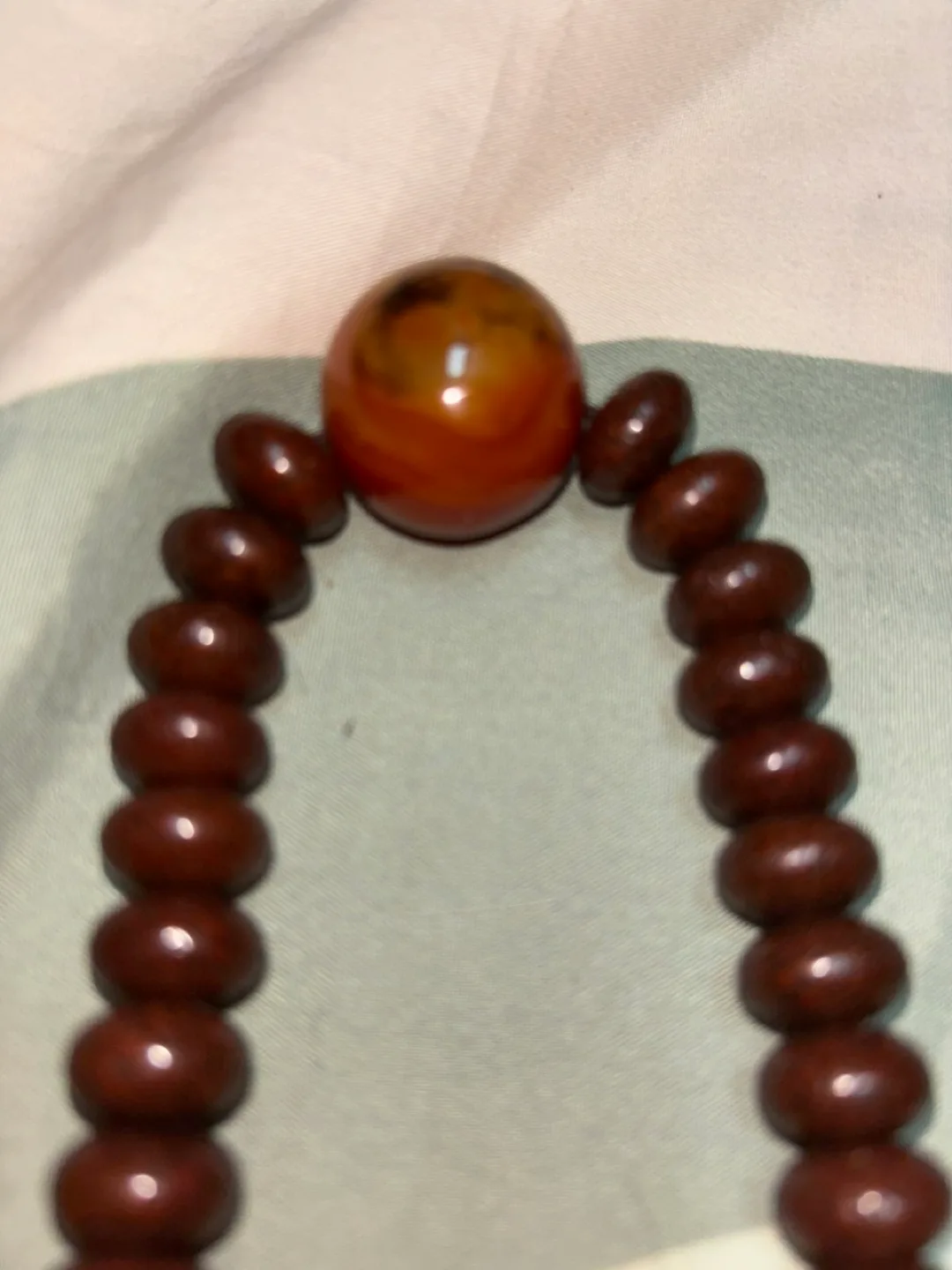 Large prayer beads with gem stone thumbnail