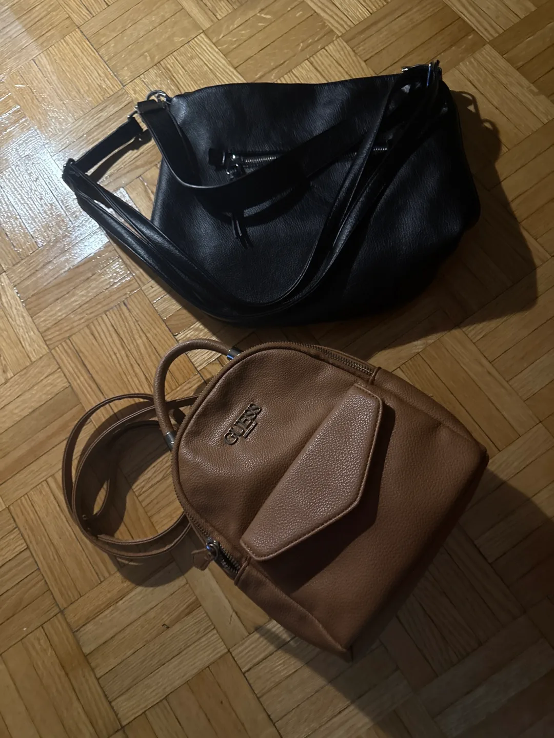 Guess  Brown Purses and Black NoName Purse thumbnail