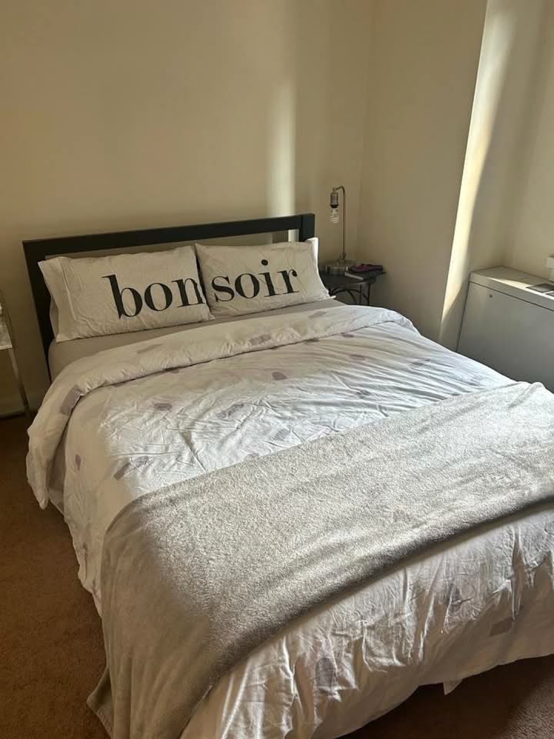 Queen Size Black Metal Bed Frame + Tuft and Needle Mattress - photo 2