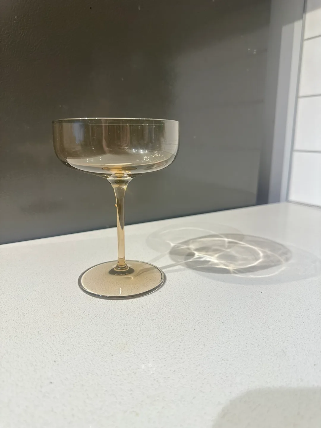 Amber Champagne Coupe Glass thumbnail