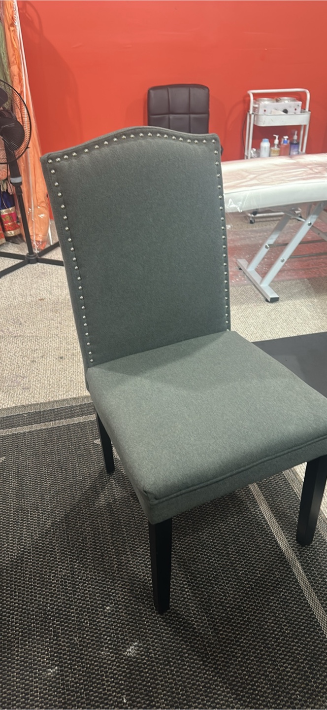 Glass Dining Table with 4 Grey Chairs - photo 4