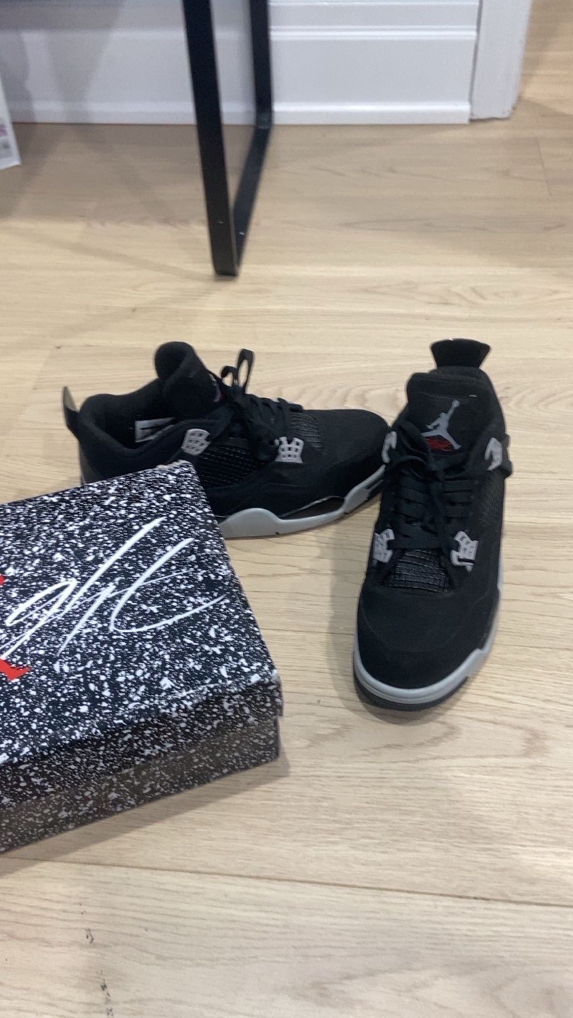Air Jordan 4 Retro black canvas Size 10 - photo 2