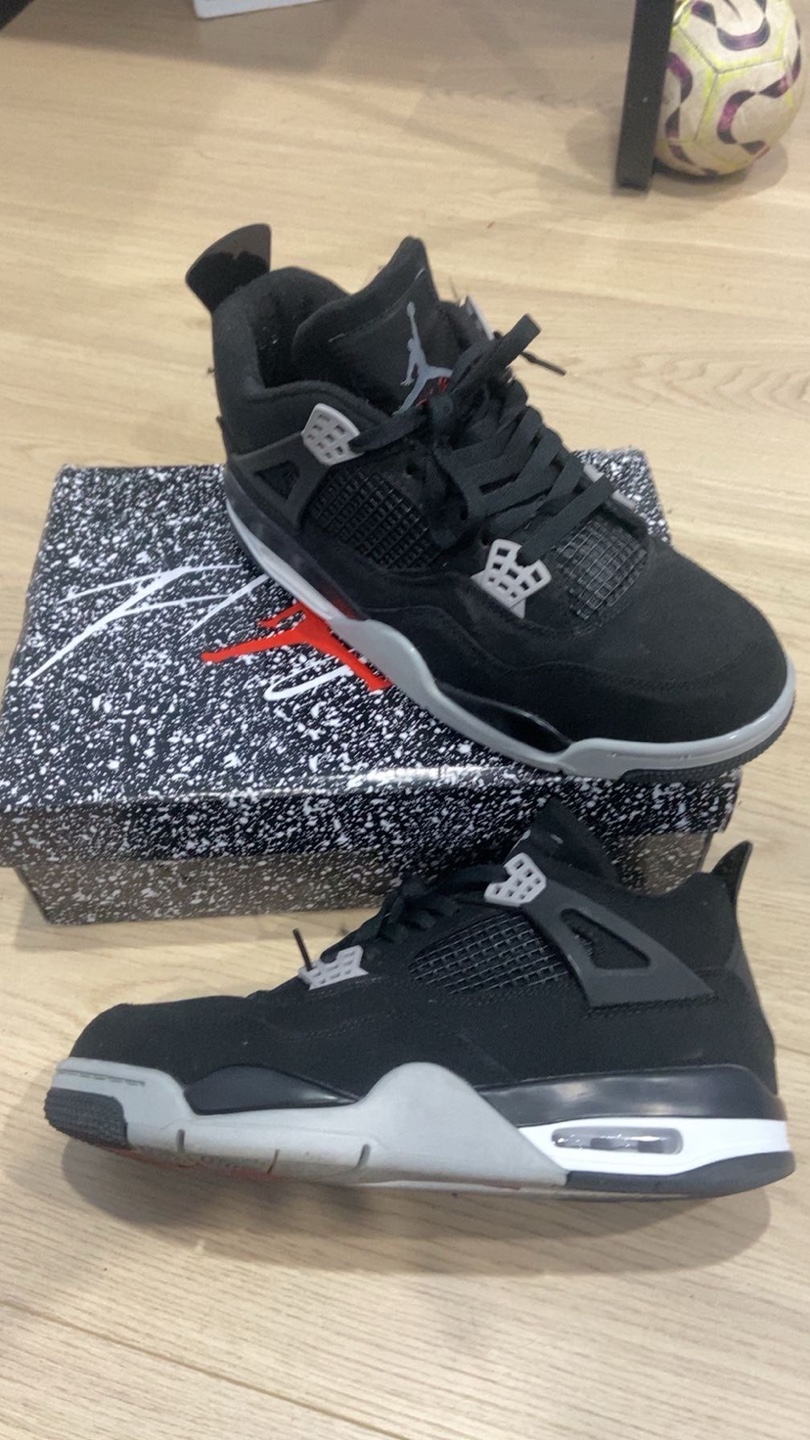 Air Jordan 4 Retro black canvas Size 10