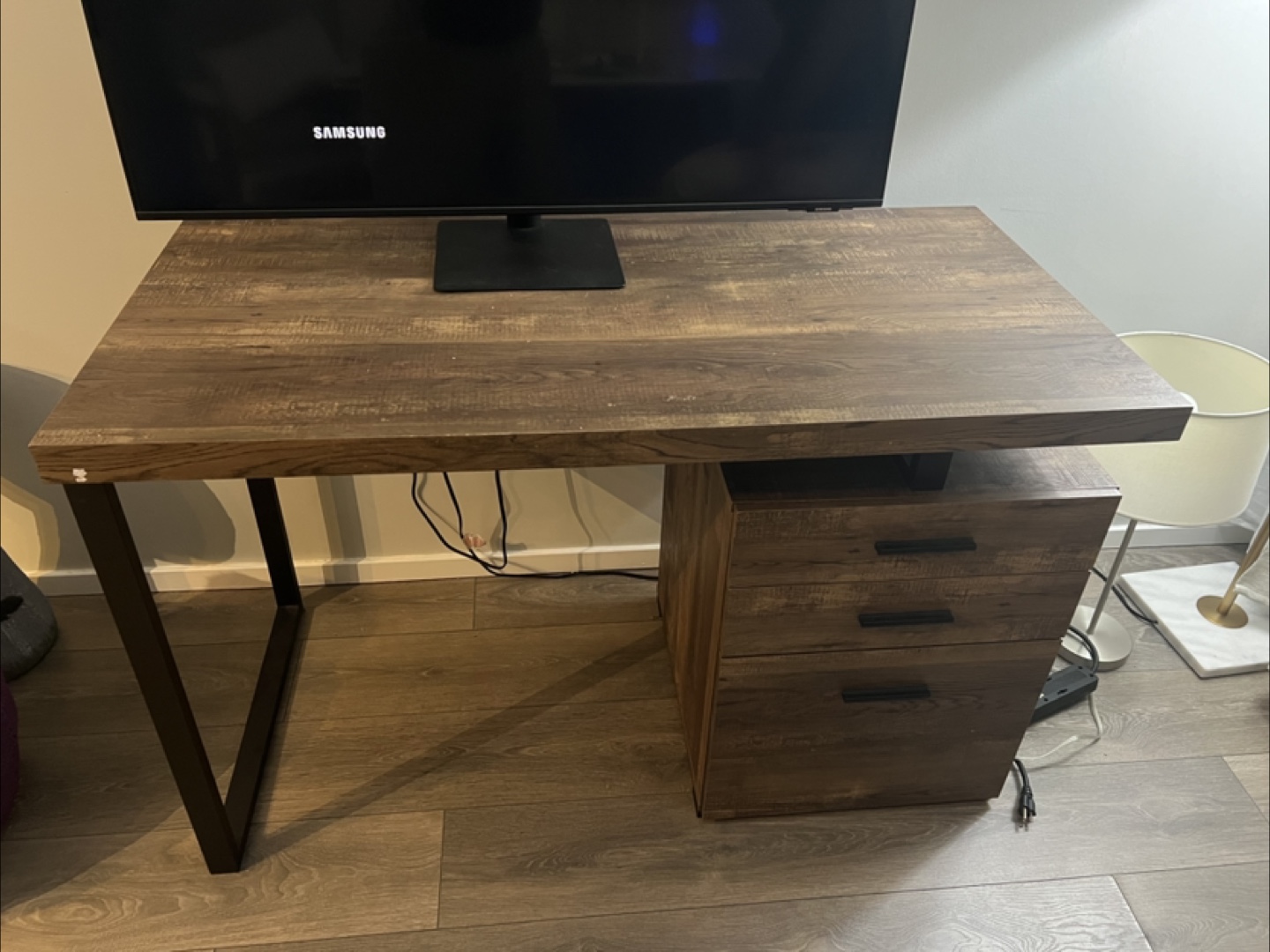 Wooden Celine Computer Desk / Work table with storage - photo 2