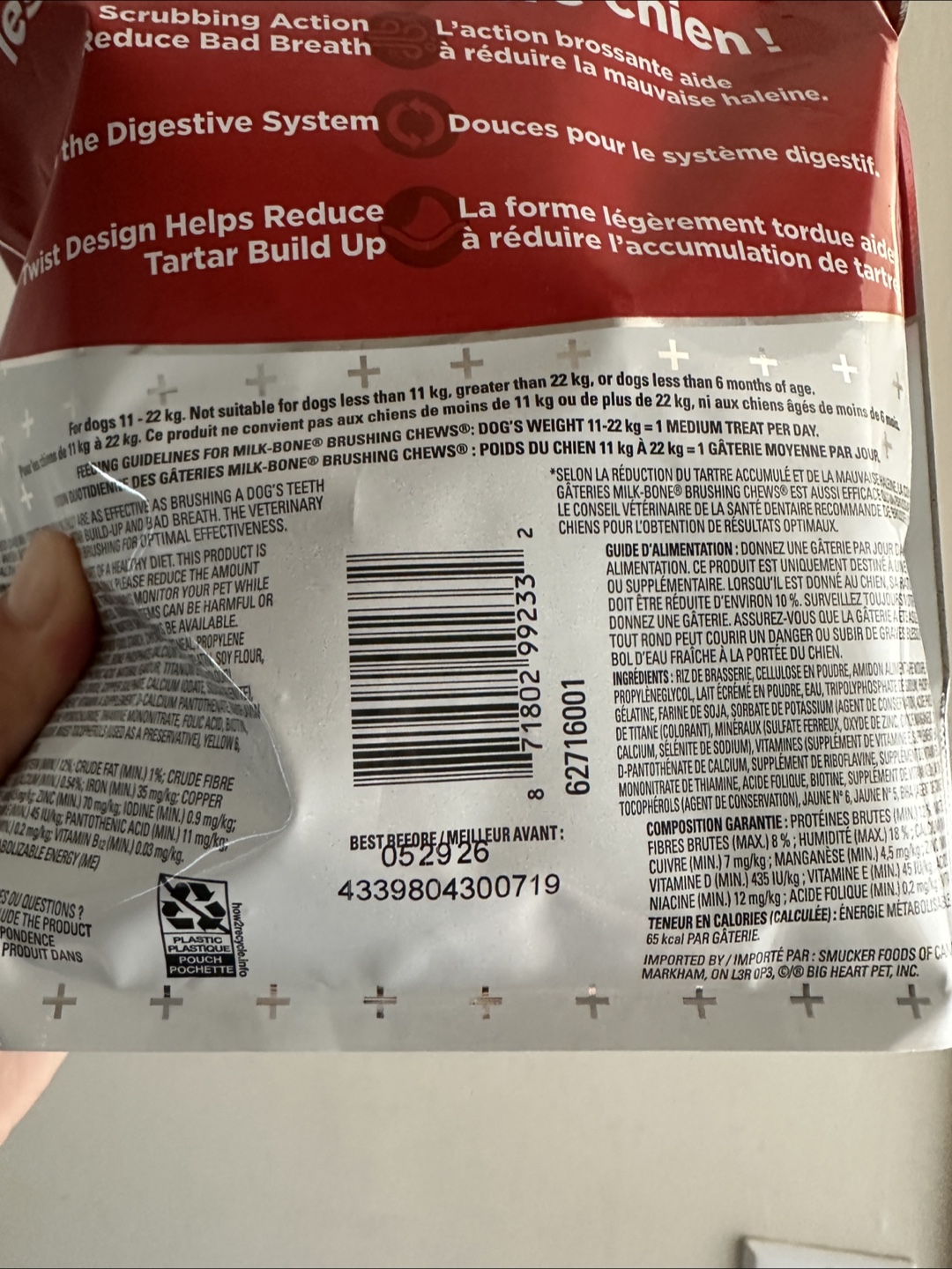**OPENED**Milk-Bone Brushing Chews, Mega Size, 44 count - photo 2