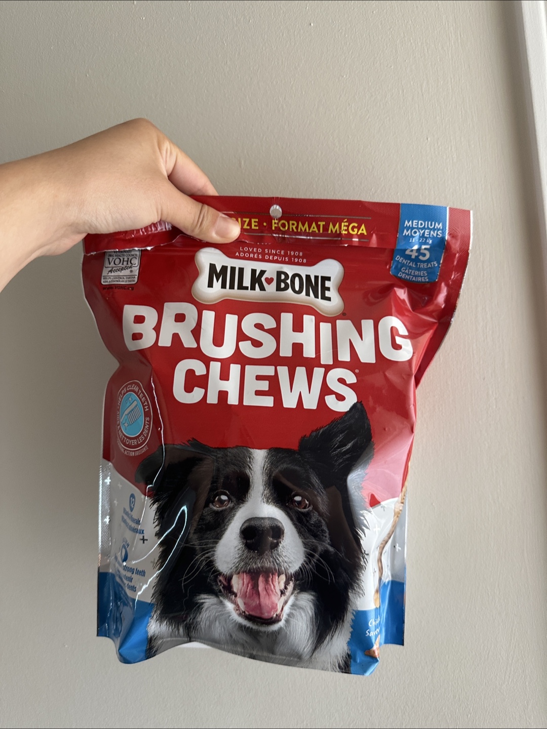 **OPENED**Milk-Bone Brushing Chews, Mega Size, 44 count