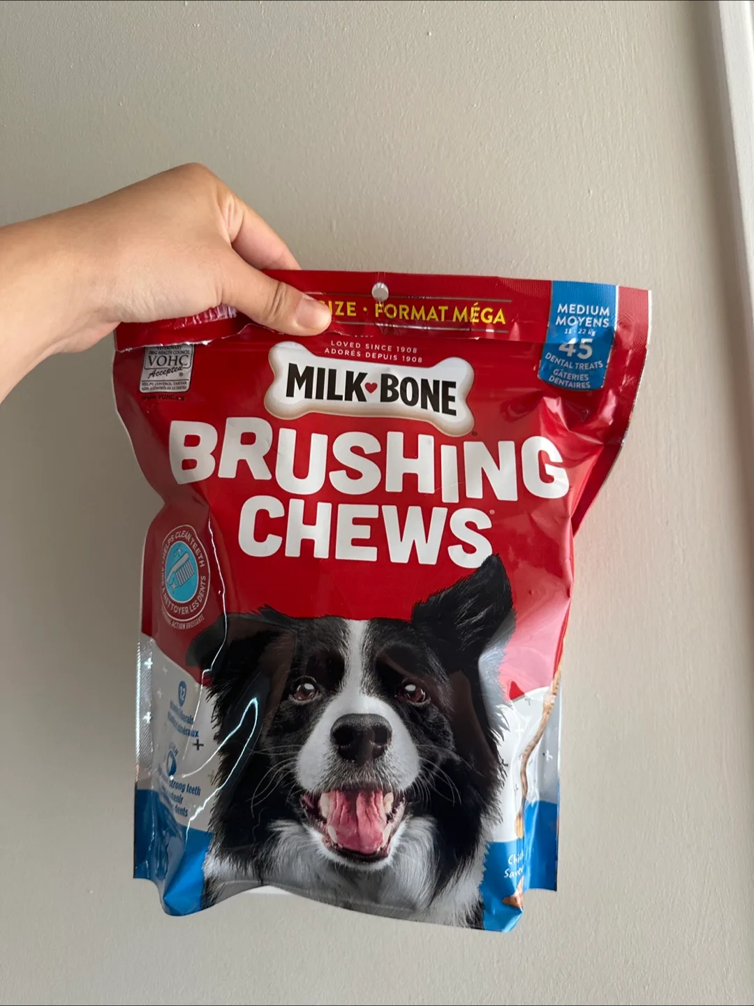 **OPENED**Milk-Bone Brushing Chews, Mega Size, 44 count thumbnail