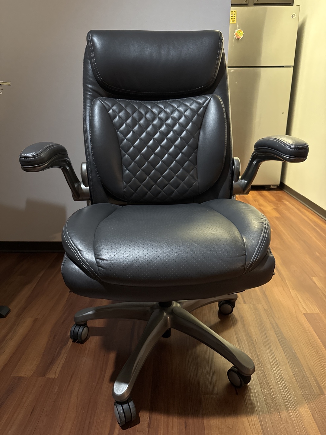 Gray Leather Executive Office Chair